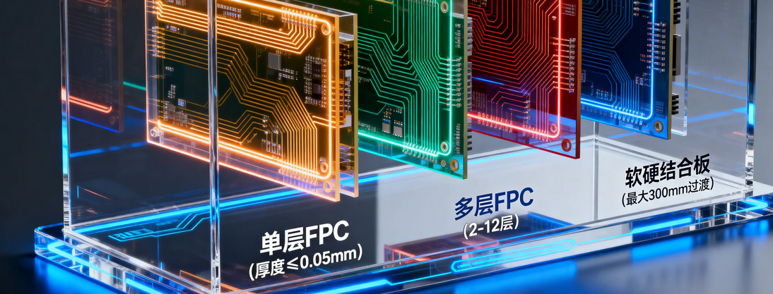多层FPC线路板结构展示